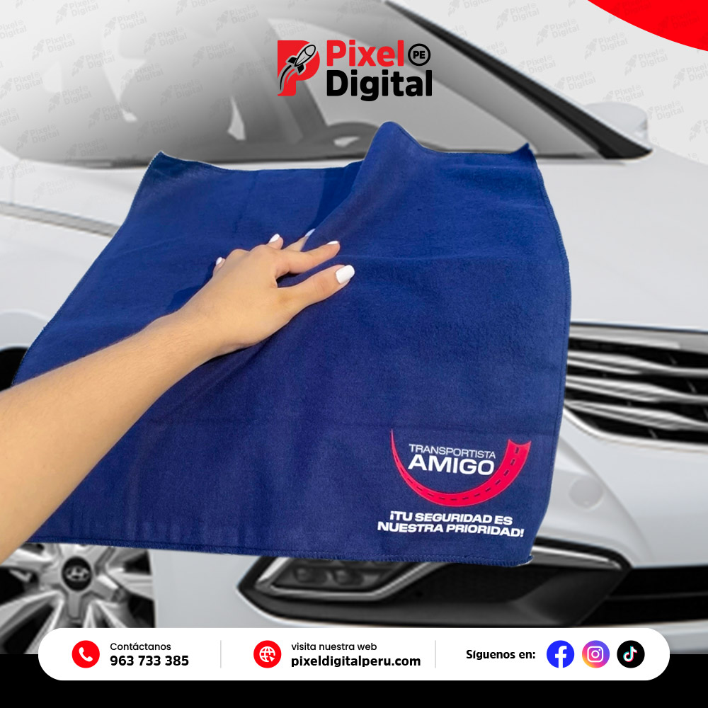 Franela publicitaria para auto