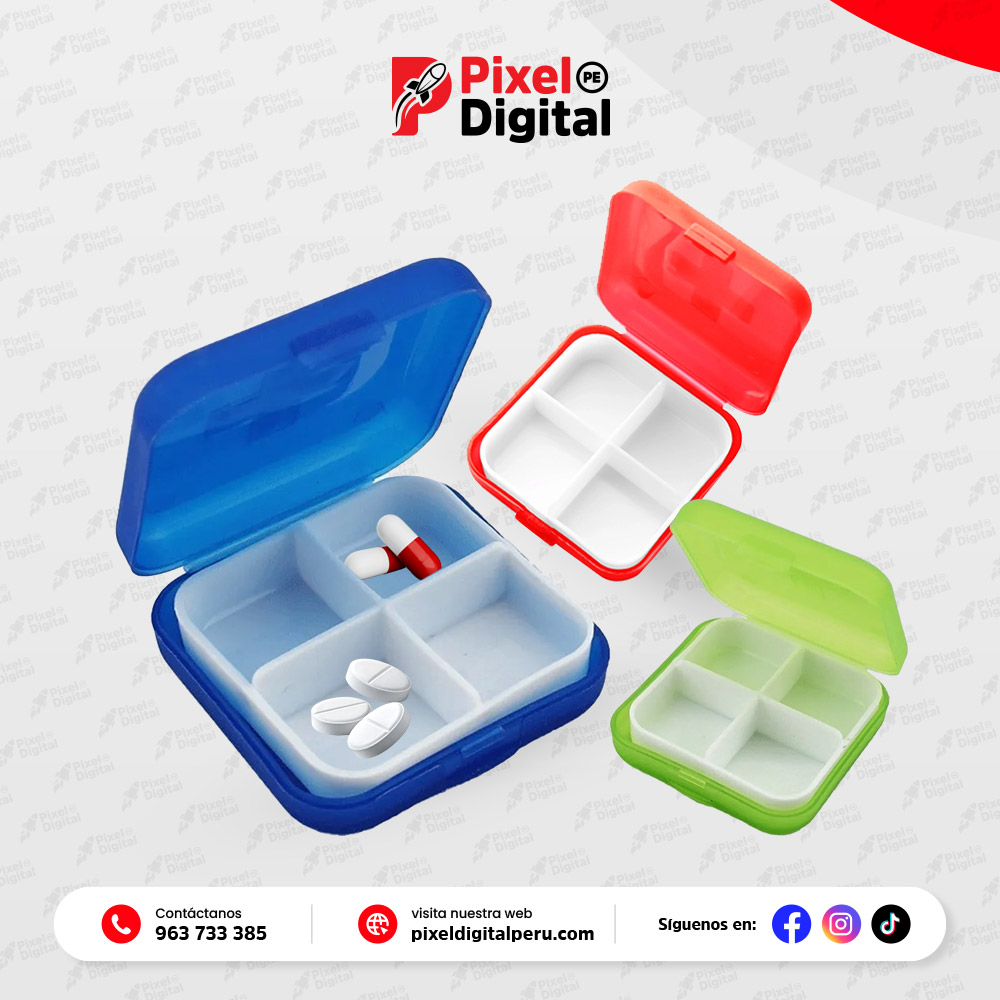 Porta Pastillas Cuadrado