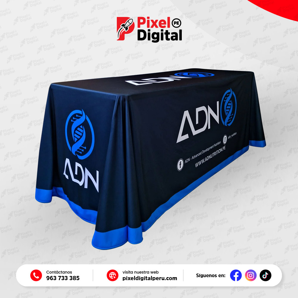 Mantel sublimado para mesa publicitario
