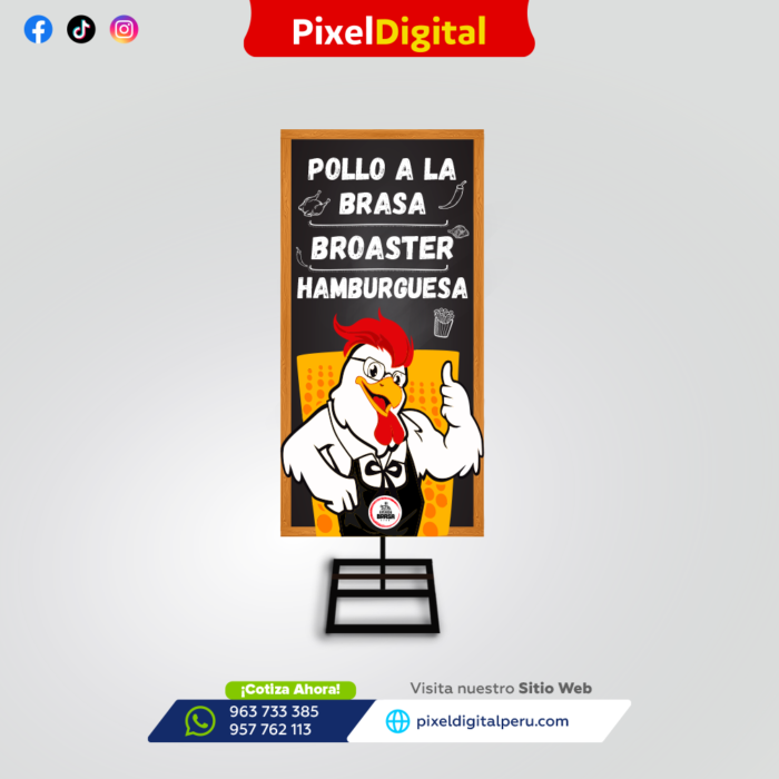 parante para hamburguesa, broaster, salchipapa