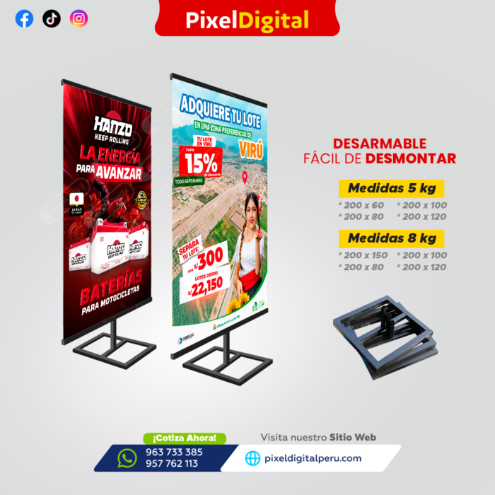 Parante de Fierro 1x2 mts