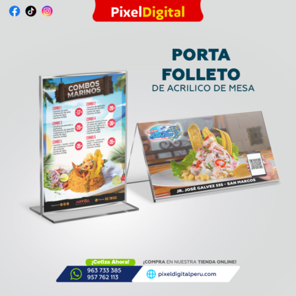 Porta Folletos Acrílico Personalizado