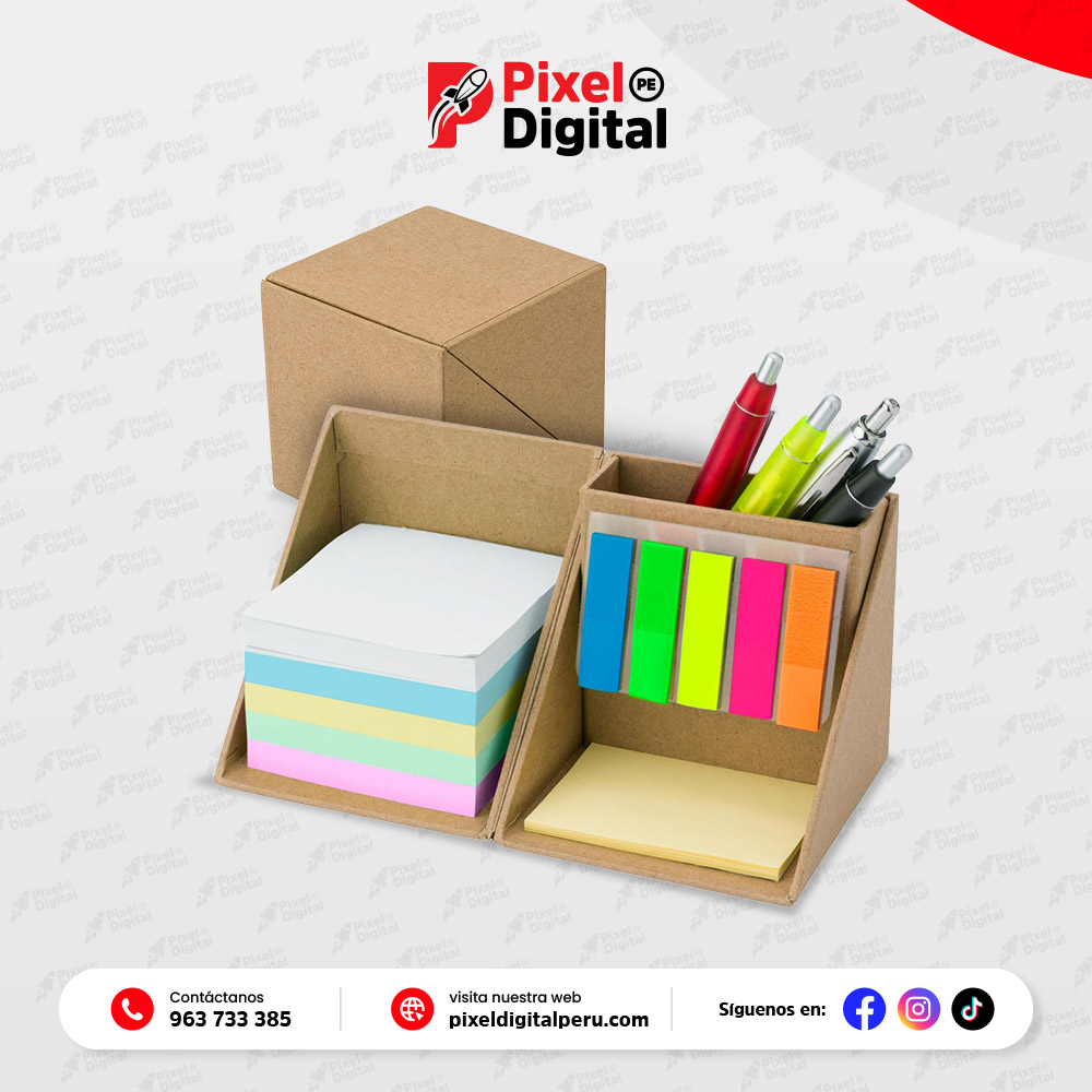 Cubo Ecológico con Post-it