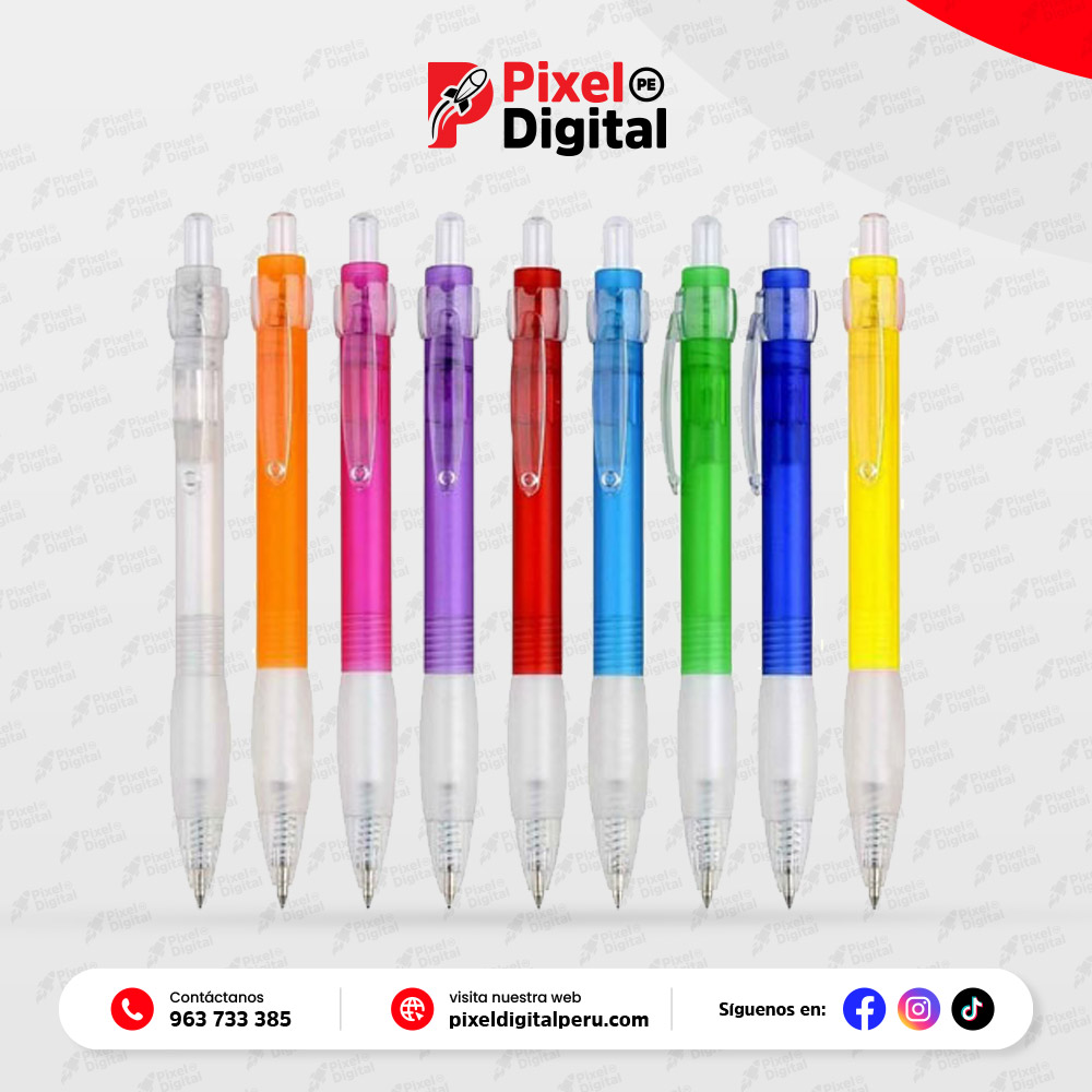 Lapicero de Plástico con Sistema Retractil