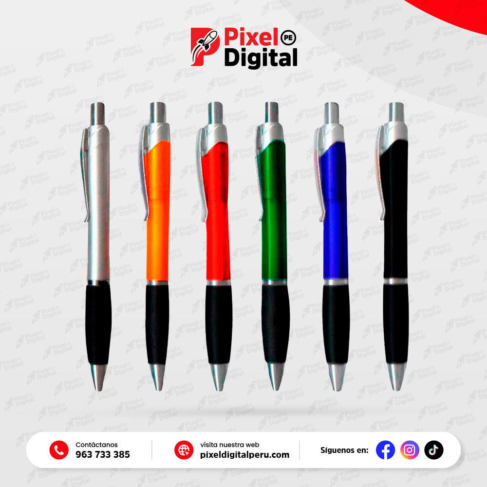 Lapicero plástico goma deslizante