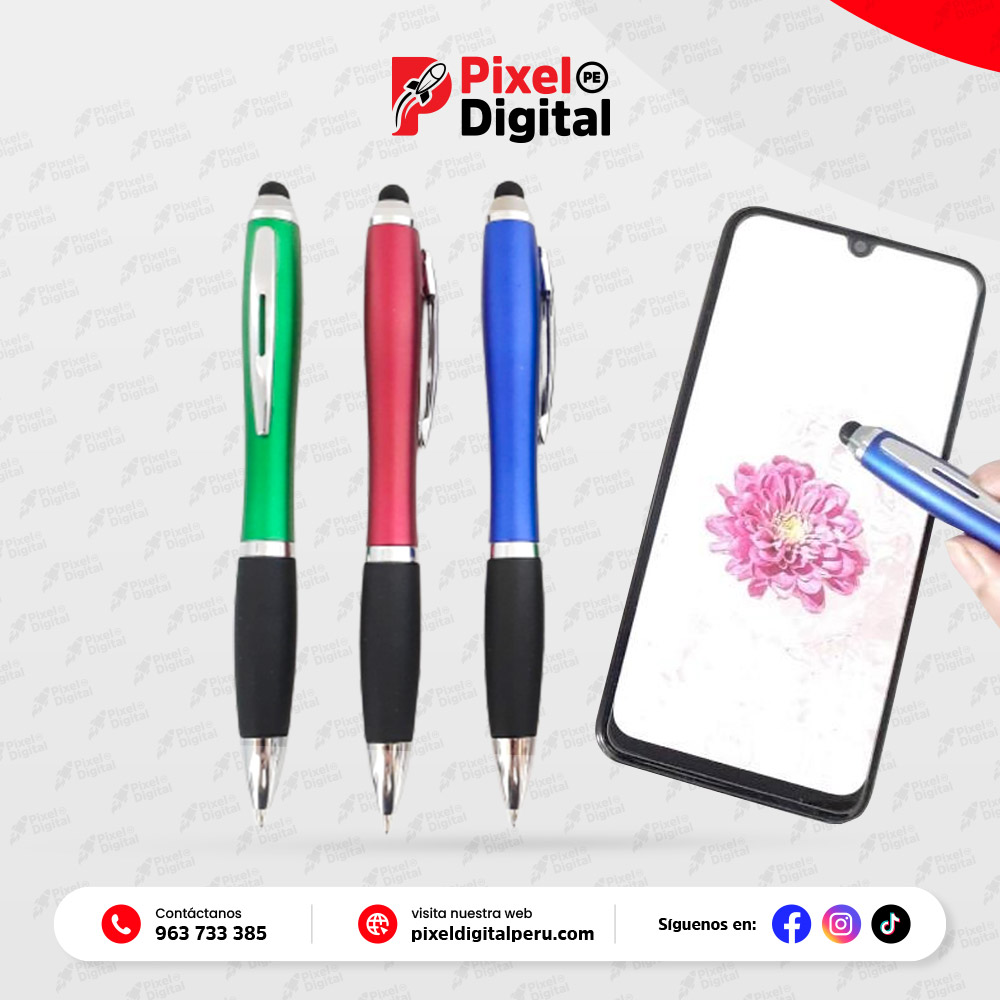 Lapicero plástico touch 2