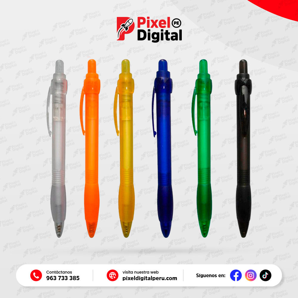 Lapicero plástico traslúcido