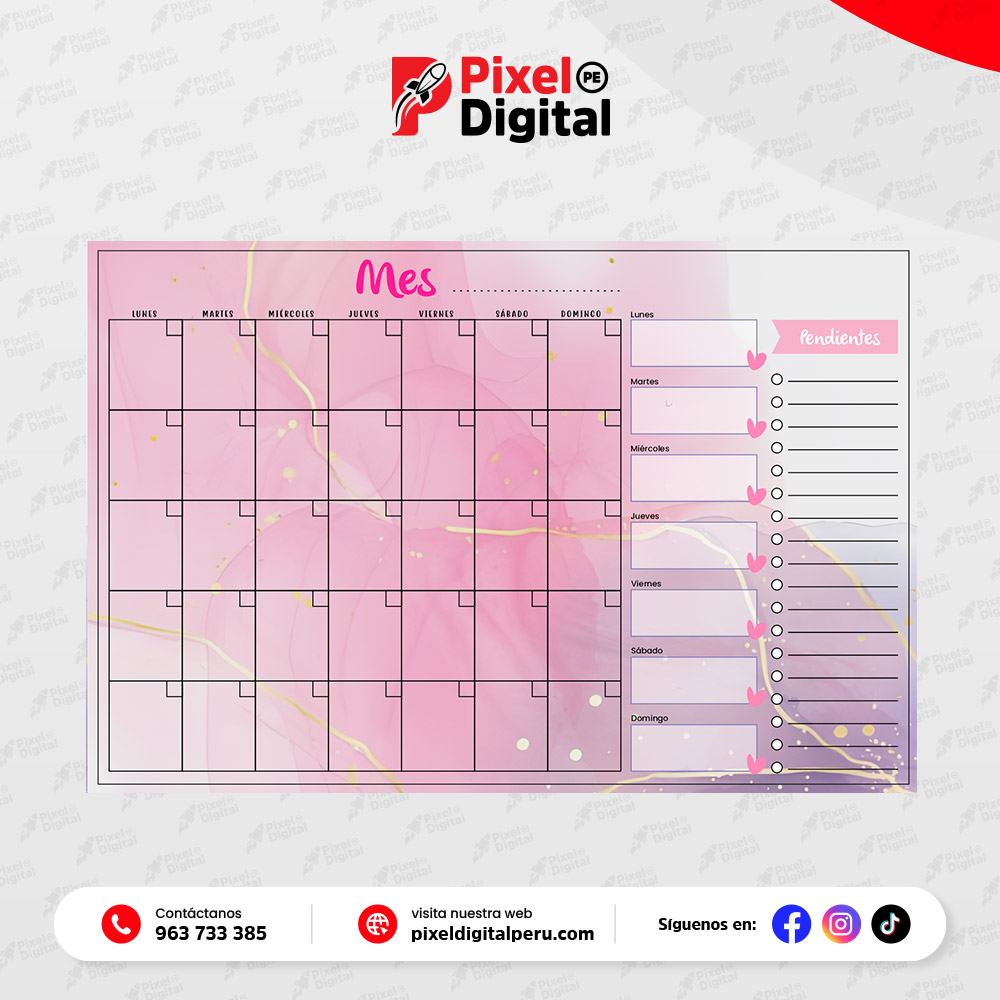 Planner de acrílico 80 x 60