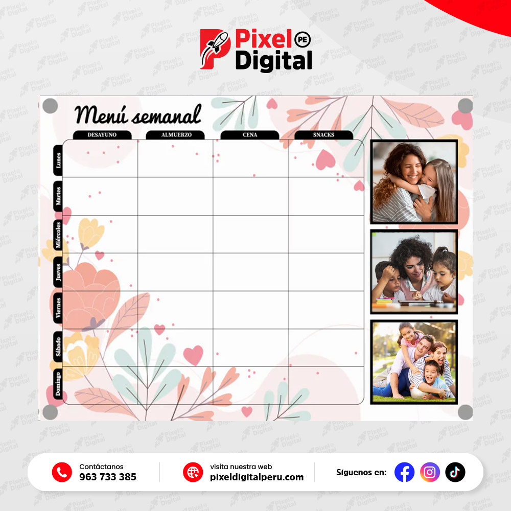Planner de acrílico familia