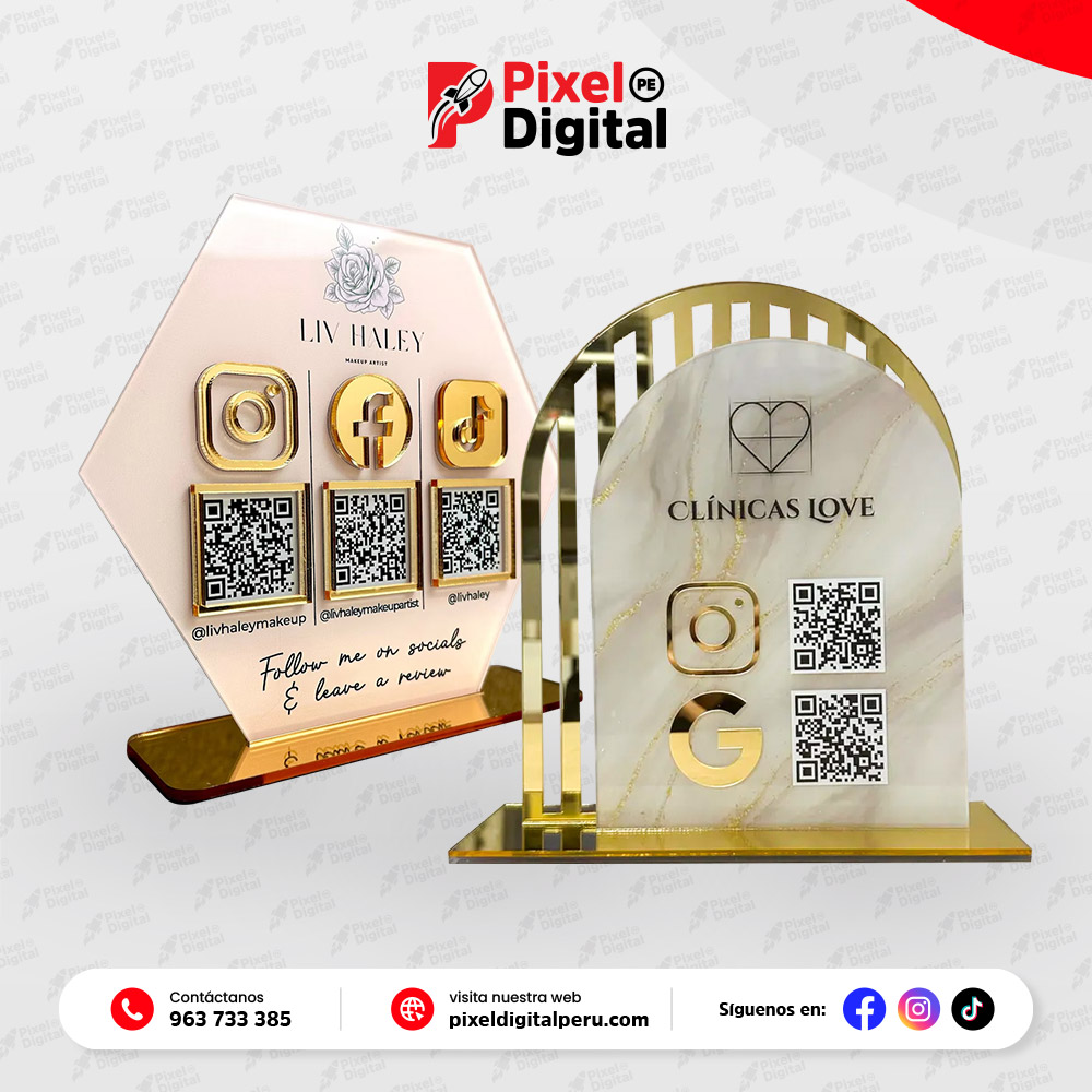 QR en acrílico