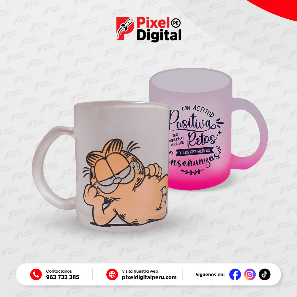Taza Vidro Pavonado 11 oz