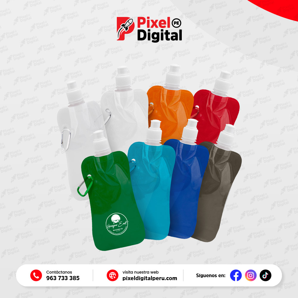 Tomatodo Flexible de Polietileno 500ml con Clip