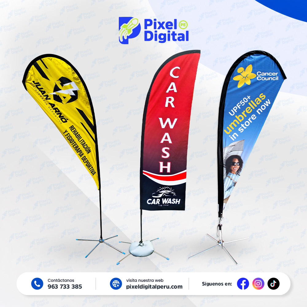 Pluma banderola publicitaria premium