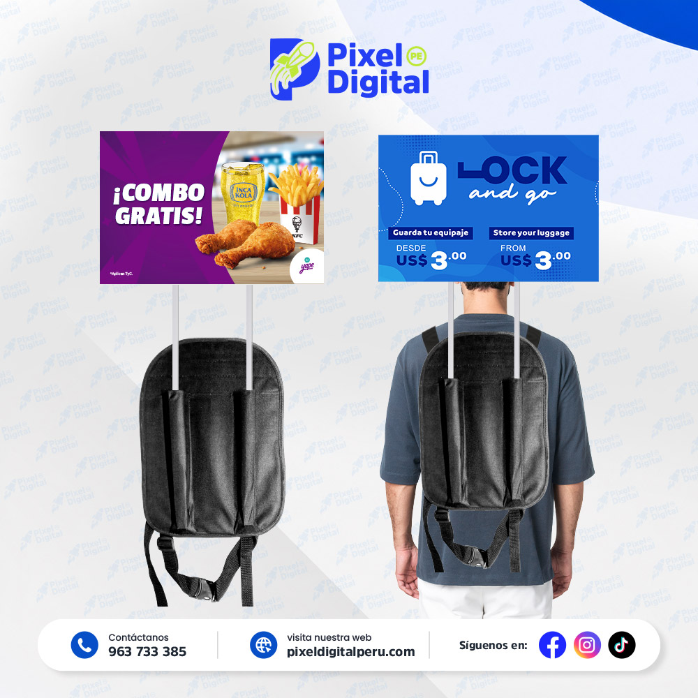 Mochilas publicitaria económica plana