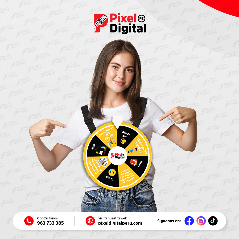 Ruleta de pecho publicitaria personalizada