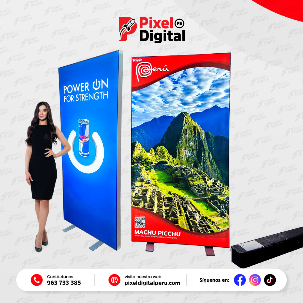 Exhibidor backing de Tensión Exterior Doble Lado
